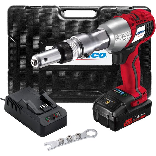 Acdelco P20 series Li-ion 20V BRUSHLESS Rivet Tool w/ ETC (1 Battery) ARV20104B-M - main